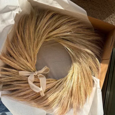 Golden barley wreath