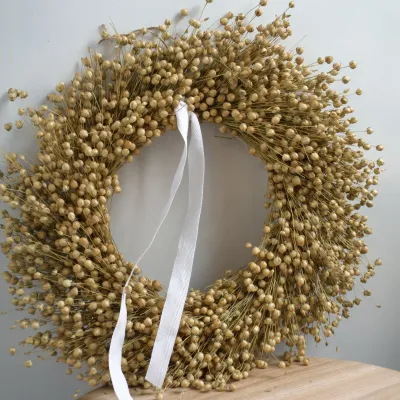 Natural linen wreath