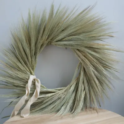 Green barley wreath