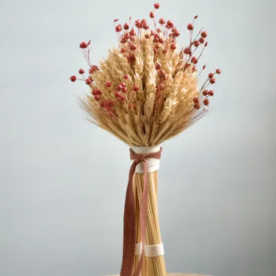 Didukh with red linen on a...