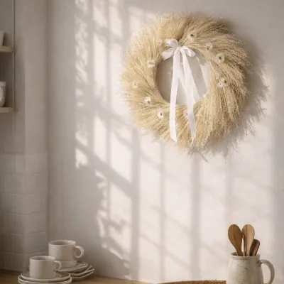 Wreath of white panicle and...