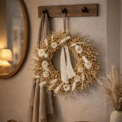 A wreath made of flax