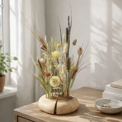 Ваза кензан з сухоцвітами...