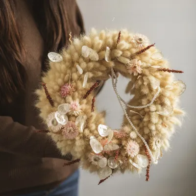 Lagurus wreath Spring